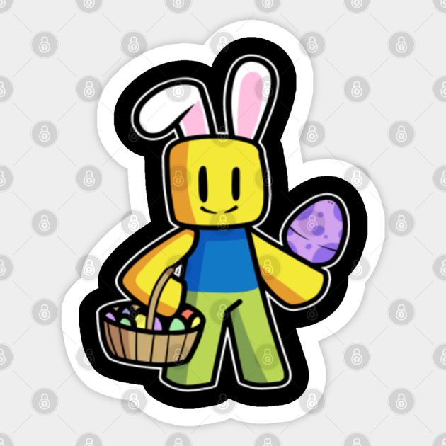 Roblox Easter Gaming Noob With Bunny Ears Kids Gift For Egg Hunt